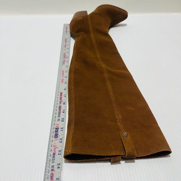 Michael Kors Harlow Women 7M Over The Knee Boots Brown Suede Side Zip NWOB $325 - Picture 12 of 13